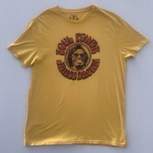 James Brown "Soul Power" Graphic Tee – Yellow Retro Soul Music T-Shirt [Size]